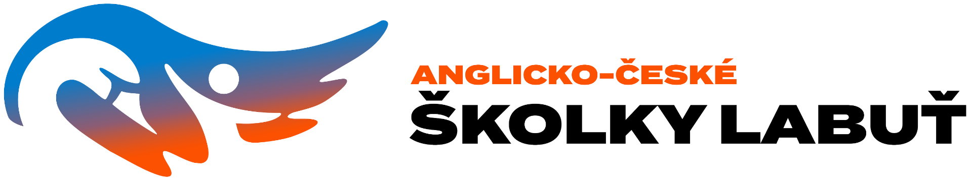 Logo s letadly a textem „ANGLICK0-ČESKÉ SKOLKY LÁBUT“ na černém pozadí.